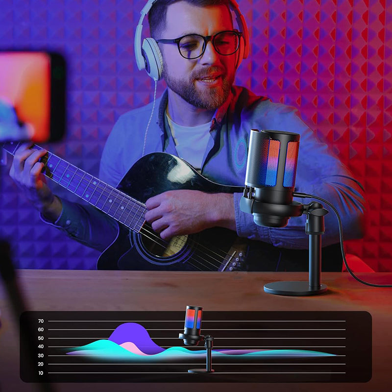 Sakerplus Gaming Microphone for Streaming Podcasts