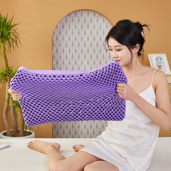Sakerplus® Purple Gel Latex Neck Pillow