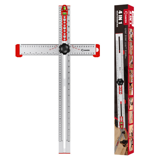 SAKER® 4 in 1 Drilling Positioning Ruler