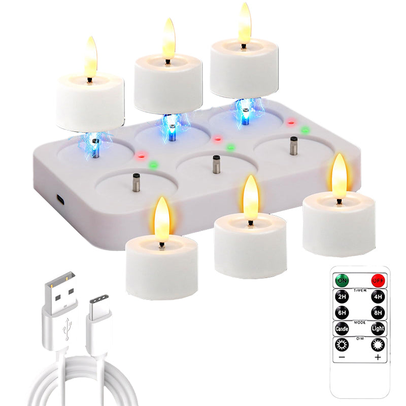 Sakerplus® Rechargeable Waterproof LED Tea Lights