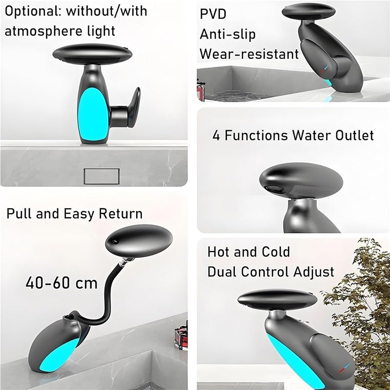 Sakerplus Bathroom Vanity Faucet with LED Ambient Light