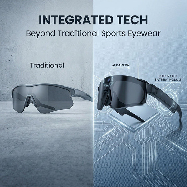 Sakerplus® Smart Cycling Camera Bluetooth Glasses