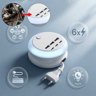 Sakerplus® 6 Port USB Power Strip