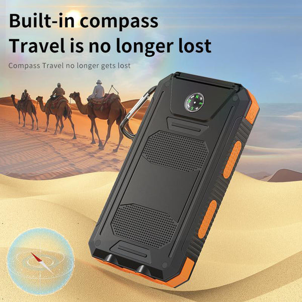 Sakerplus® Portable Solar Power Bank With Flashlight