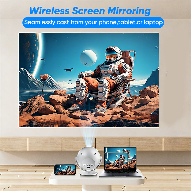 Sakerplus® 4K Mini Projector With WiFi6