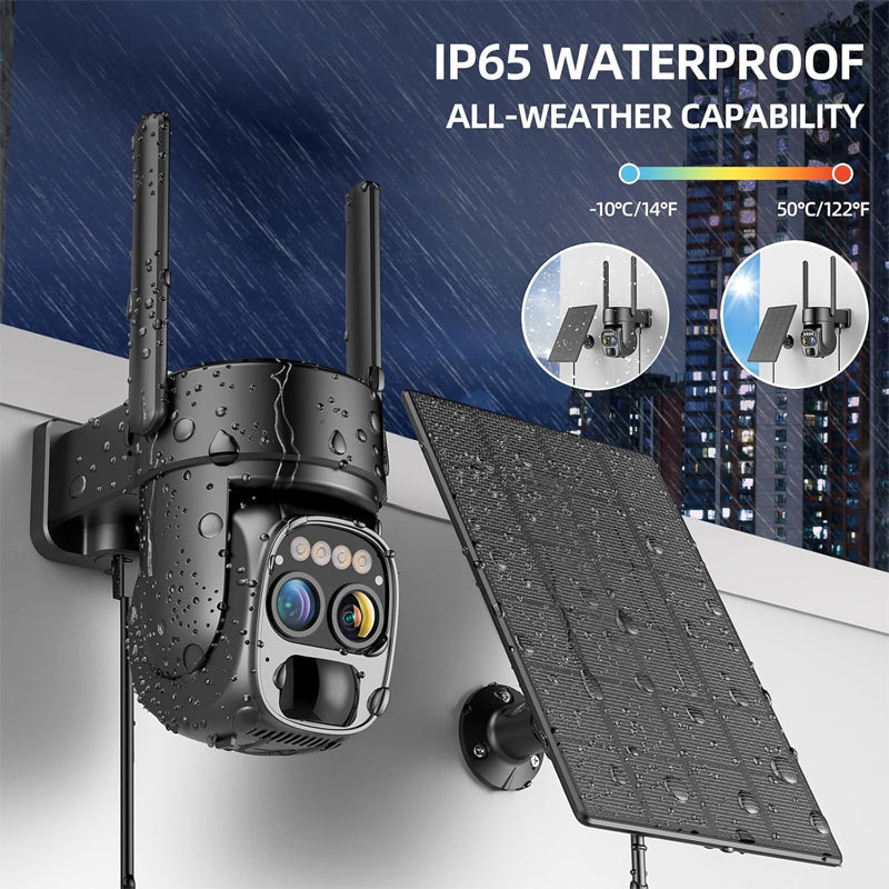 Sakerplus Solar Security Cameras Wireless Outdoor