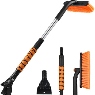 Sakerplus®  3-in-1 Extendable Snow Brush Ice Scraper