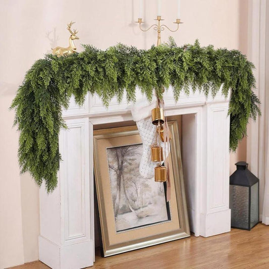Sakerplus Realistic Juniper Christmas Garland Vine