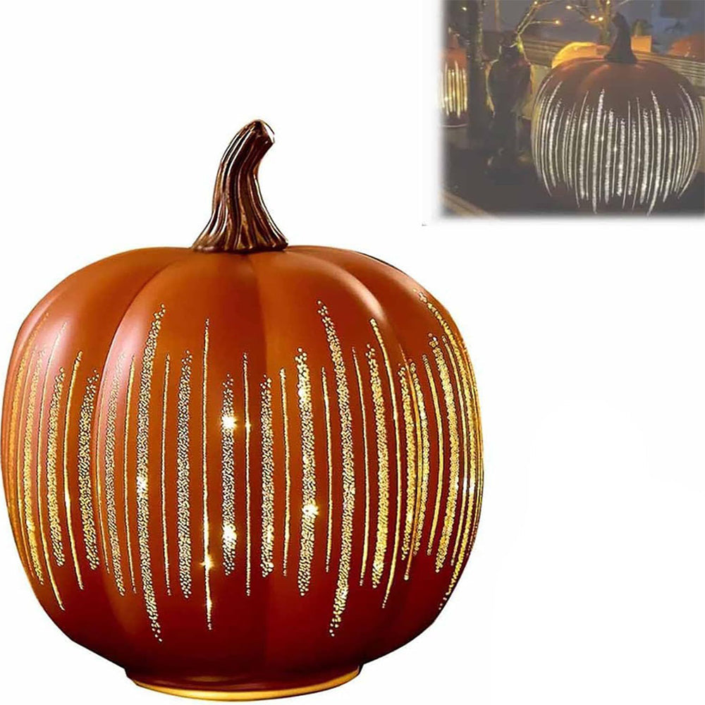Sakerplus Illuminated Starry Night Glass Pumpkins