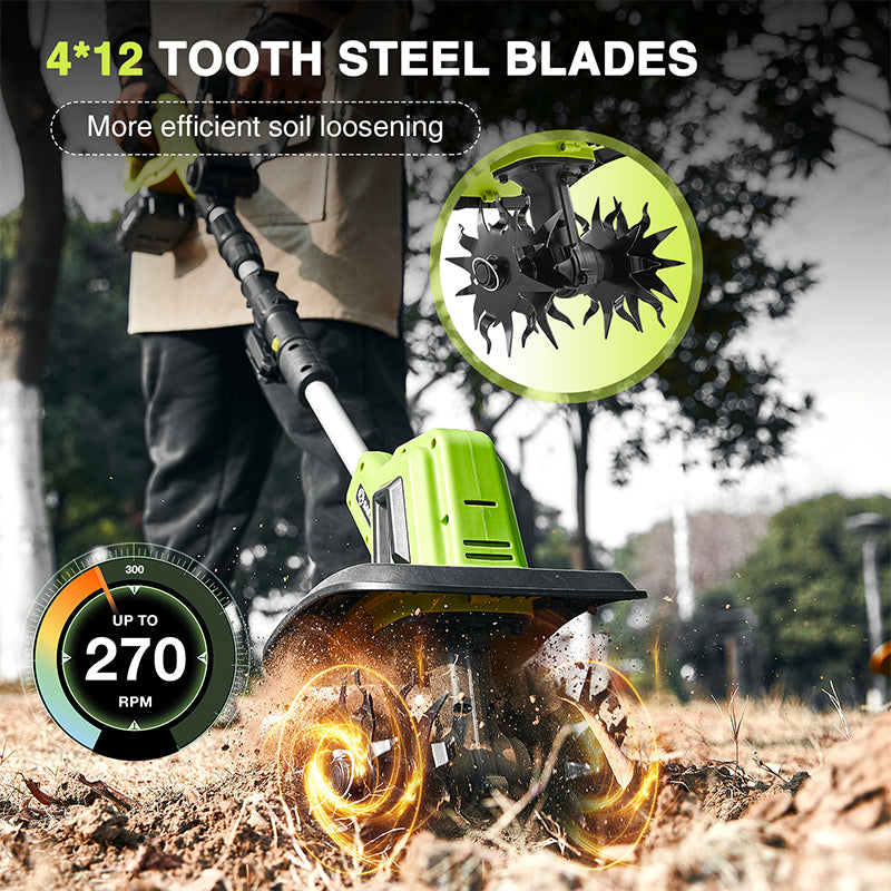 Sakerplus Lithium Battery Mini Tiller