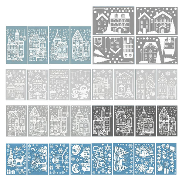 Sakerplus® Christmas Village Window Cling