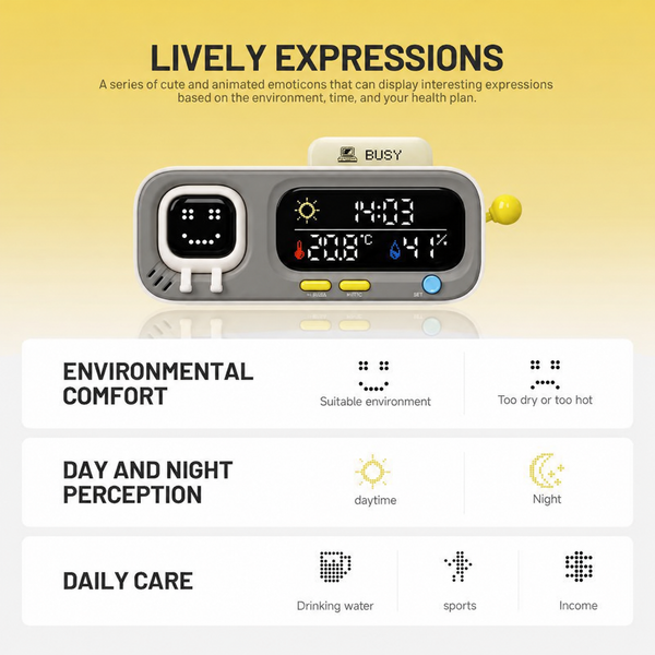 Sakerplus® Smart Thermometer Hygrometer Clock