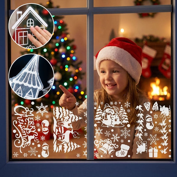 Sakerplus® Christmas Village Window Cling