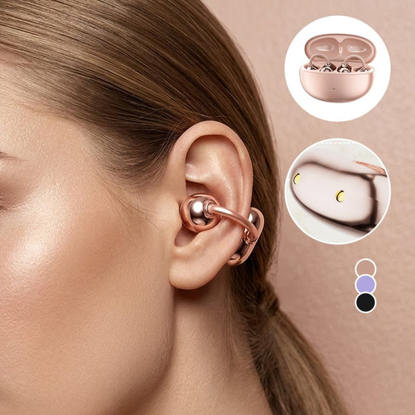 Sakerplus® SK50 Open-Ear Clip-On Wireless Bluetooth 6.0 Earphones