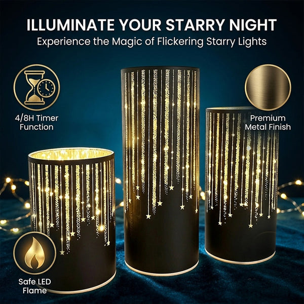 Sakerplus® Starry Night Flameless LED Candle Set