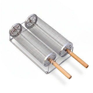 Sakerplus® Rolling Grill Basket Set