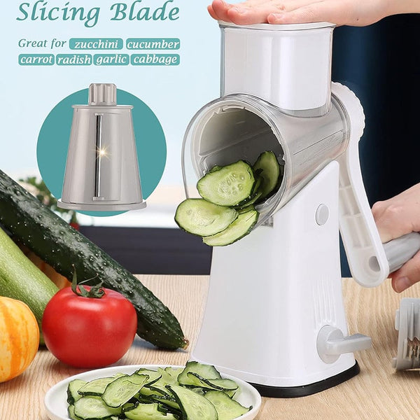 Sakerplus® 5 in 1 Rotary Cheese Grater Shredder