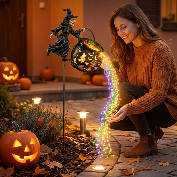 Sakerplus® Halloween Witch Cauldron Garden Light