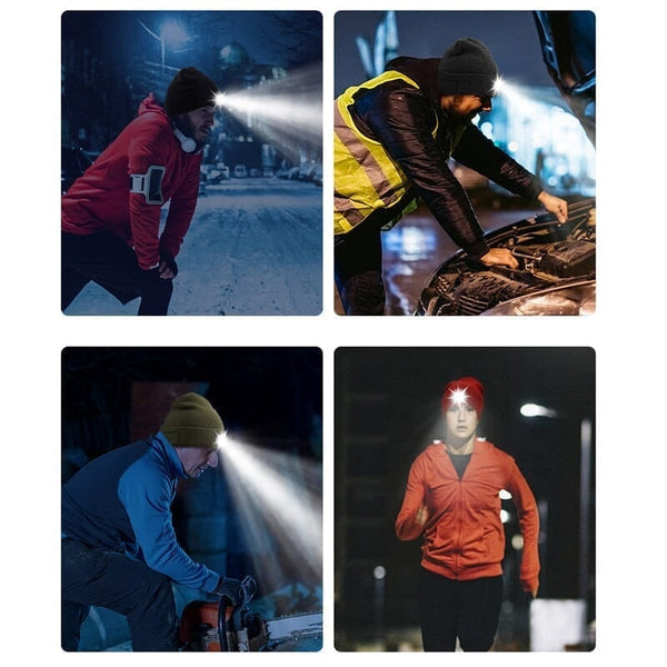 Sakerplus® Bluetooth Beanie with LED Light & Removable Speakers