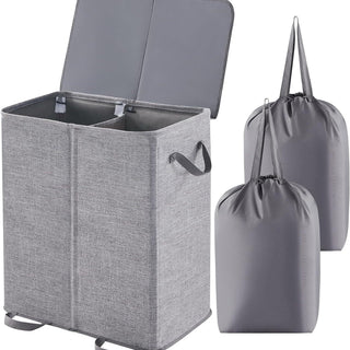 Sakerplus Double Laundry Hamper with Lid