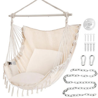Sakerplus® Extra Large Macrame Hanging Swing Seat