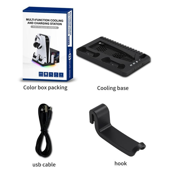 Sakerplus® Charging Base Cooling Bracket for Dual PS5 Controller