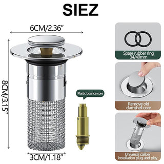 Sakerplus® Bathroom Sink Drain Strainer Hair Catcher