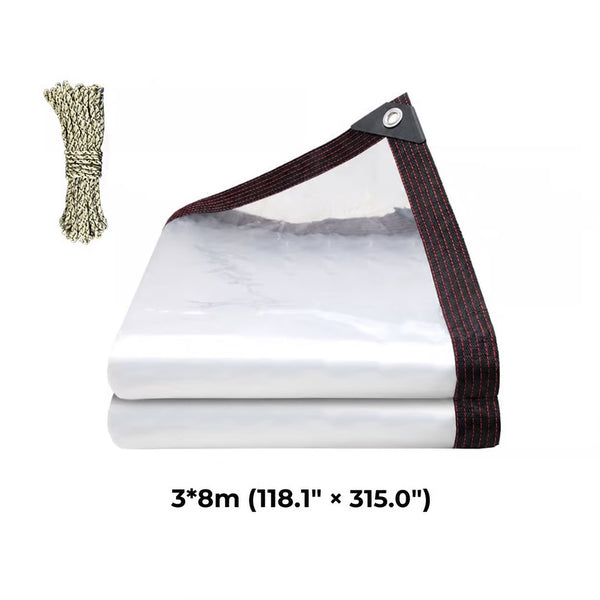 Sakerplus® Heavy-Duty Clear Waterproof PE Tarp