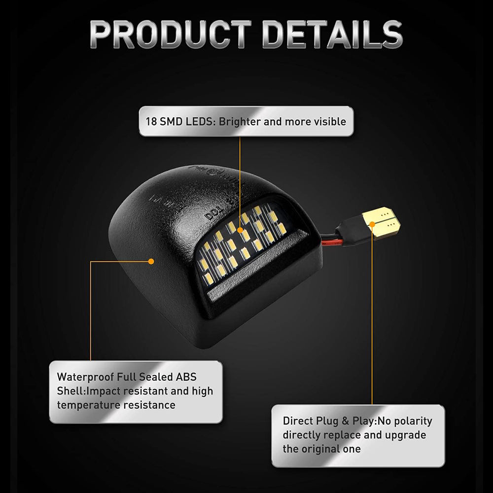 Sakerplus LED License Plate Light Replacement Set