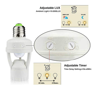 Sakerplus® Motion Sensor Light Socket Adapter