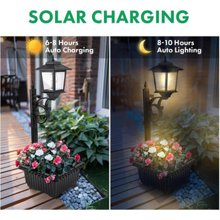 Sakerplus® Solar Lamp Post With Planter Box