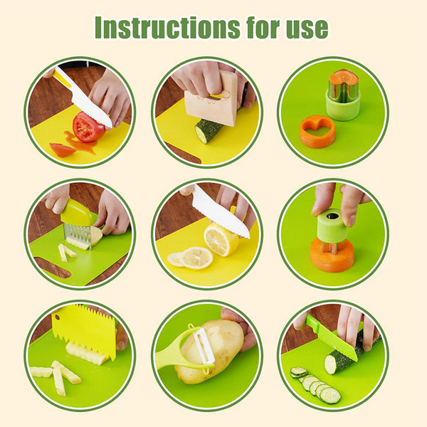 Sakerplus® Kids Safe Montessori Kitchen Tool Set