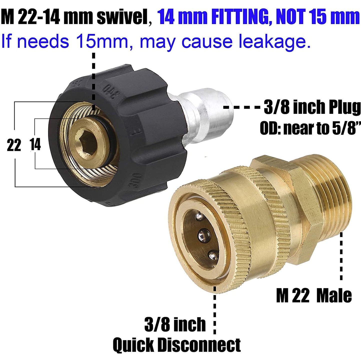 Sakerplus Pressure Washer Adapter Set