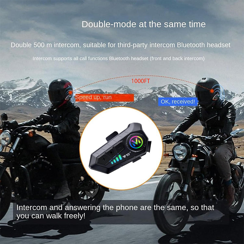 Sakerplus Motorcycle Bluetooth Helmet Headset