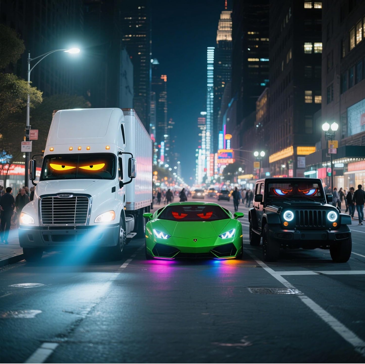 Sakerplus Car Windshield Devil Eyes Light