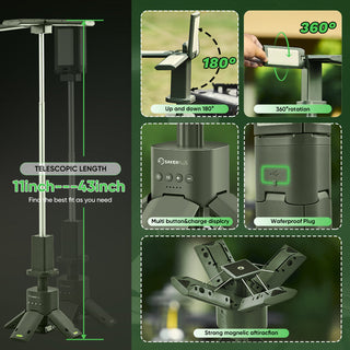 SakerPlus Retractable Windproof Camping Lantern