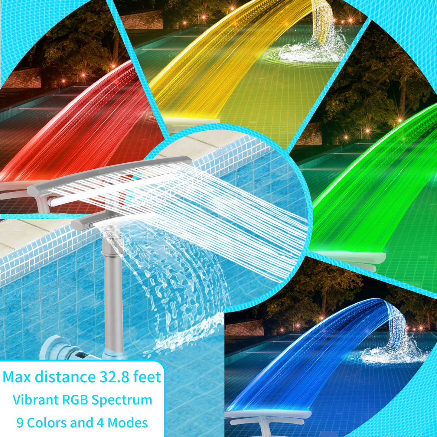 Sakerplus Pool Fountain for Above and Inground Pools