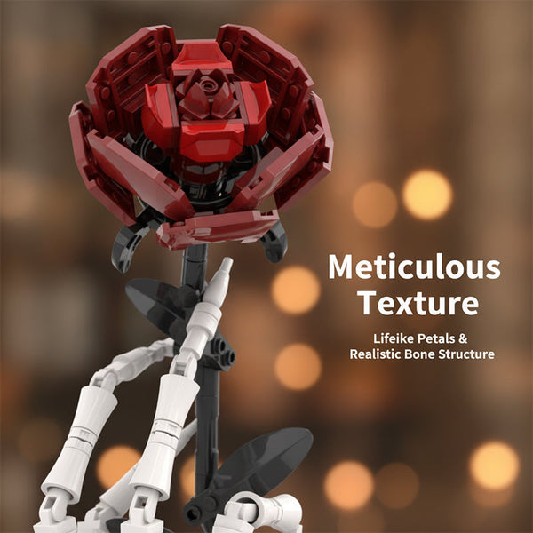 Sakerplus® Skeleton Hand Rose Building Block Set