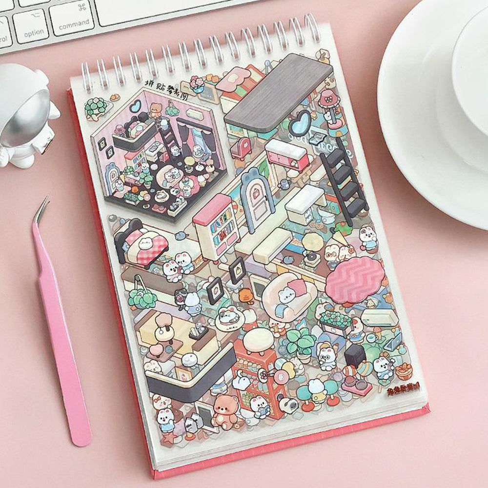 Sakerplus® 3D Isometric DIY Sticker Book