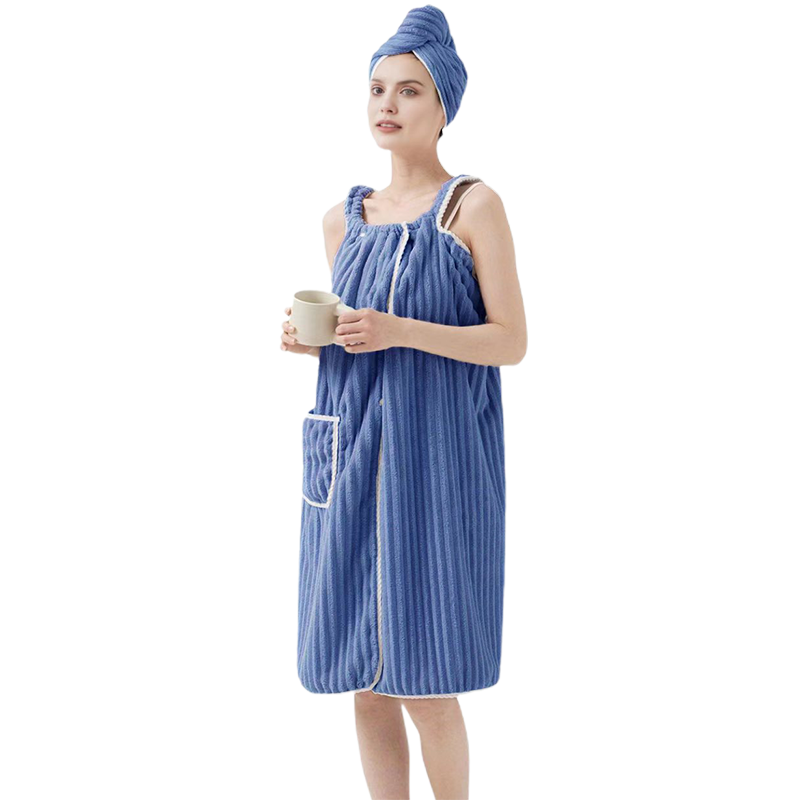 SAKER® Wearable Coral Soft Bath Towel