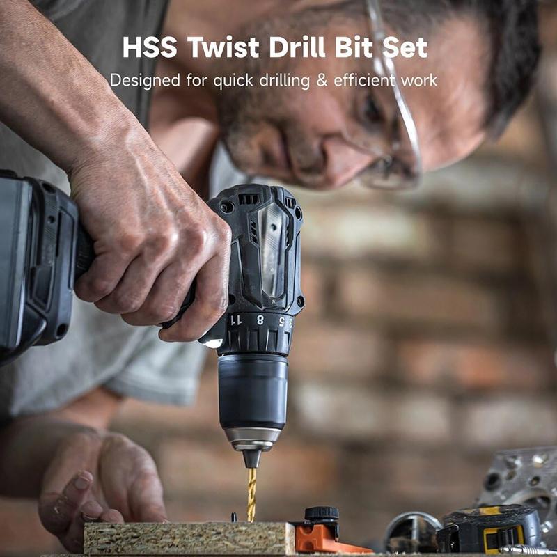 SAKER 99pcs High Speed Steel Drill Bit Set