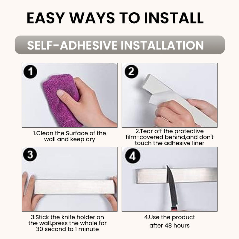 Sakerplus Magnetic Stainless Steel Knife Holder