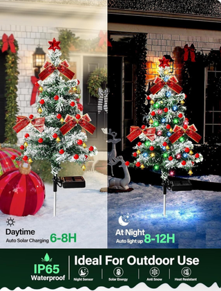 Sakerplus® Solar Christmas Tree Pathway Lights