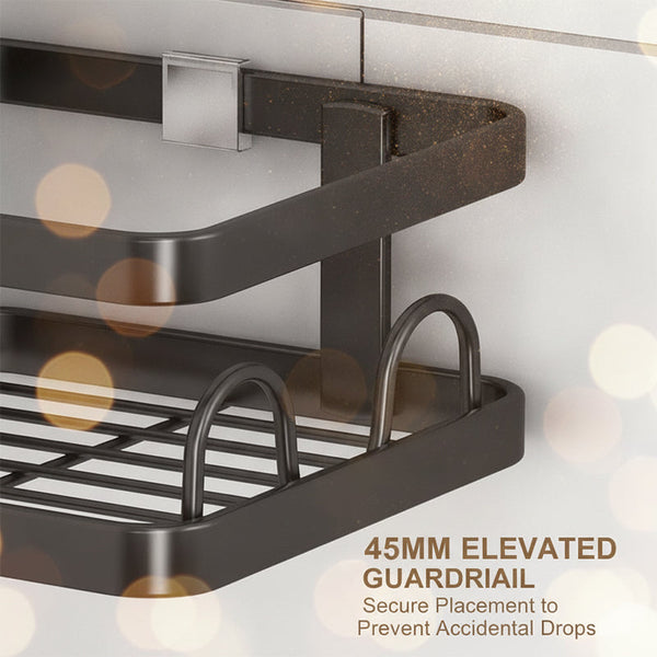Sakerplus® Drill-Free Bathroom Corner Shelf Set
