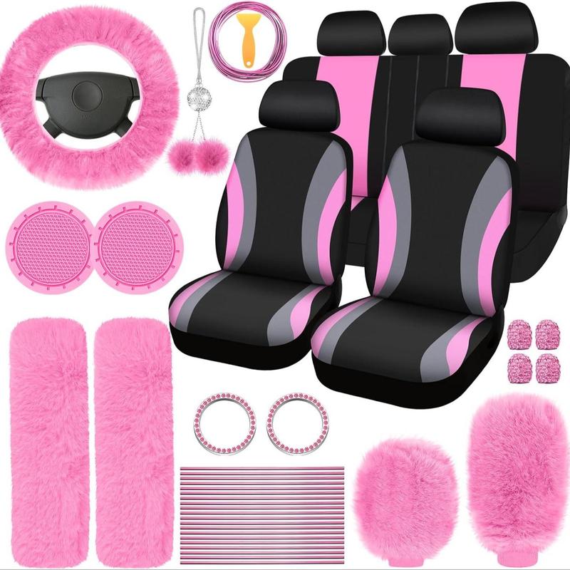 Sakerplus® Fluffy Car Seat Cover Full Set