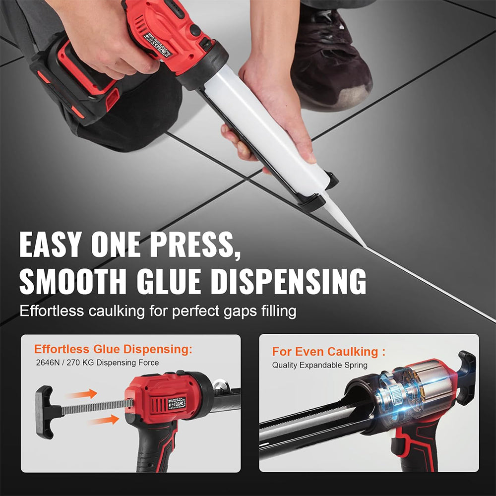 SAKER Cordless Caulking Gun,  Adhesive Gun Kit