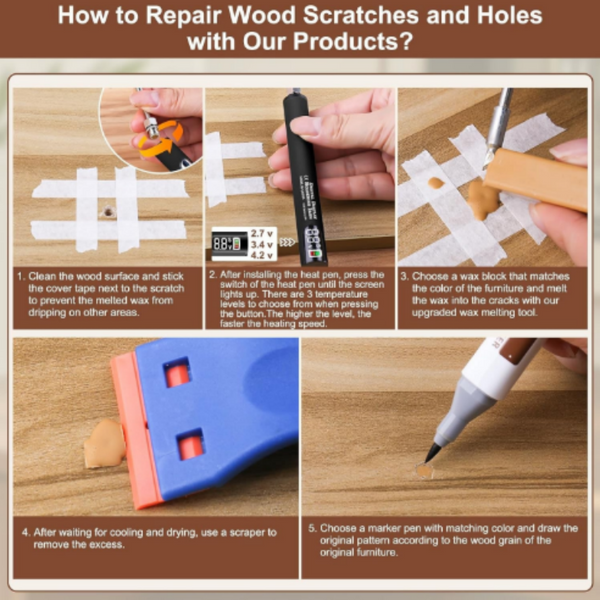 Sakerplus® Laminate Wood Floor Repair Wax Kit