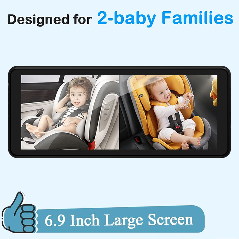 Sakerplus Baby Car Monitor with Dual Cameras