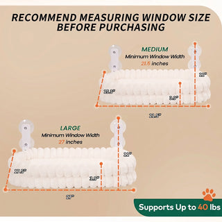 Sakerplus® Cat Window Perch Hammock Bed
