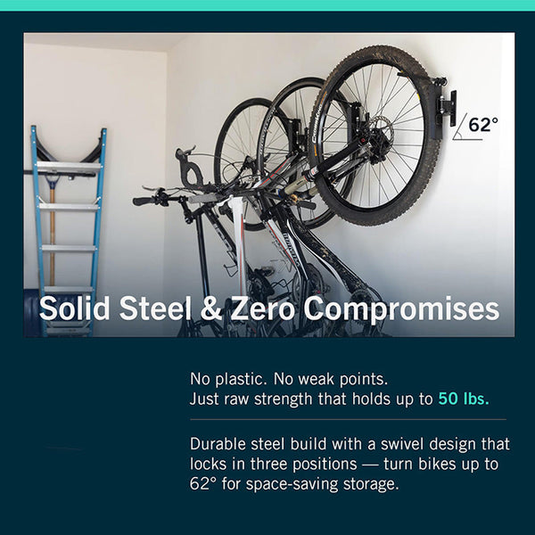 Sakerplus® Swivel Wall Mount Bike Rack